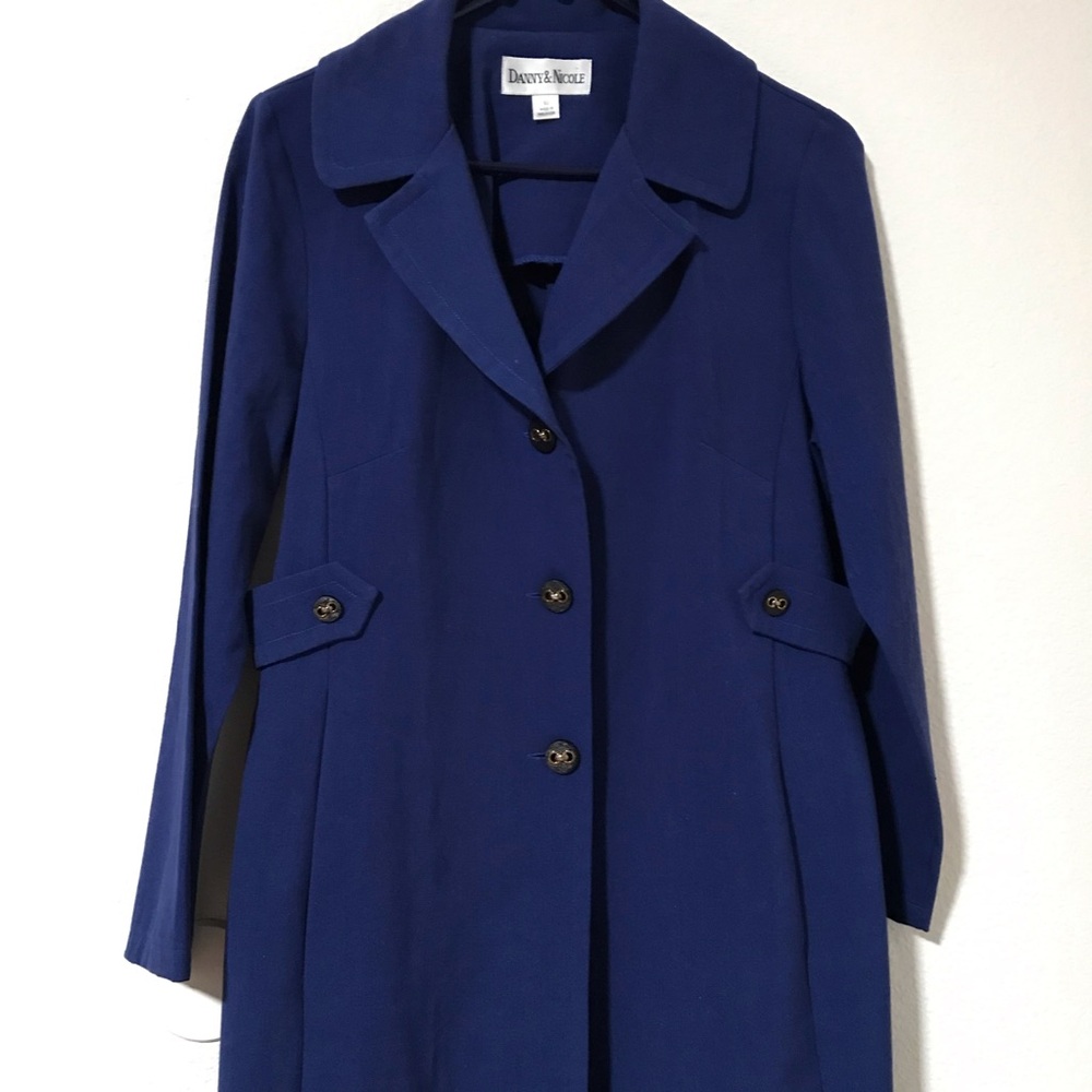 Danny & Nicole Royal Blue Long Blazer Coat